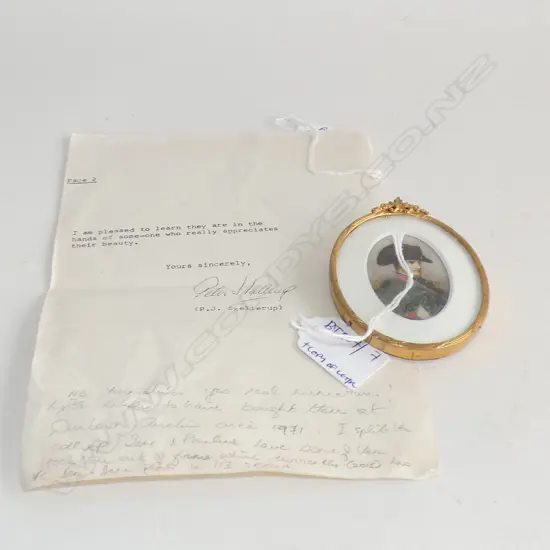 A portrait miniature of Napoleon, by Molly M. Linn (1874?-1964?) Ex P. J. Skellerup collection…